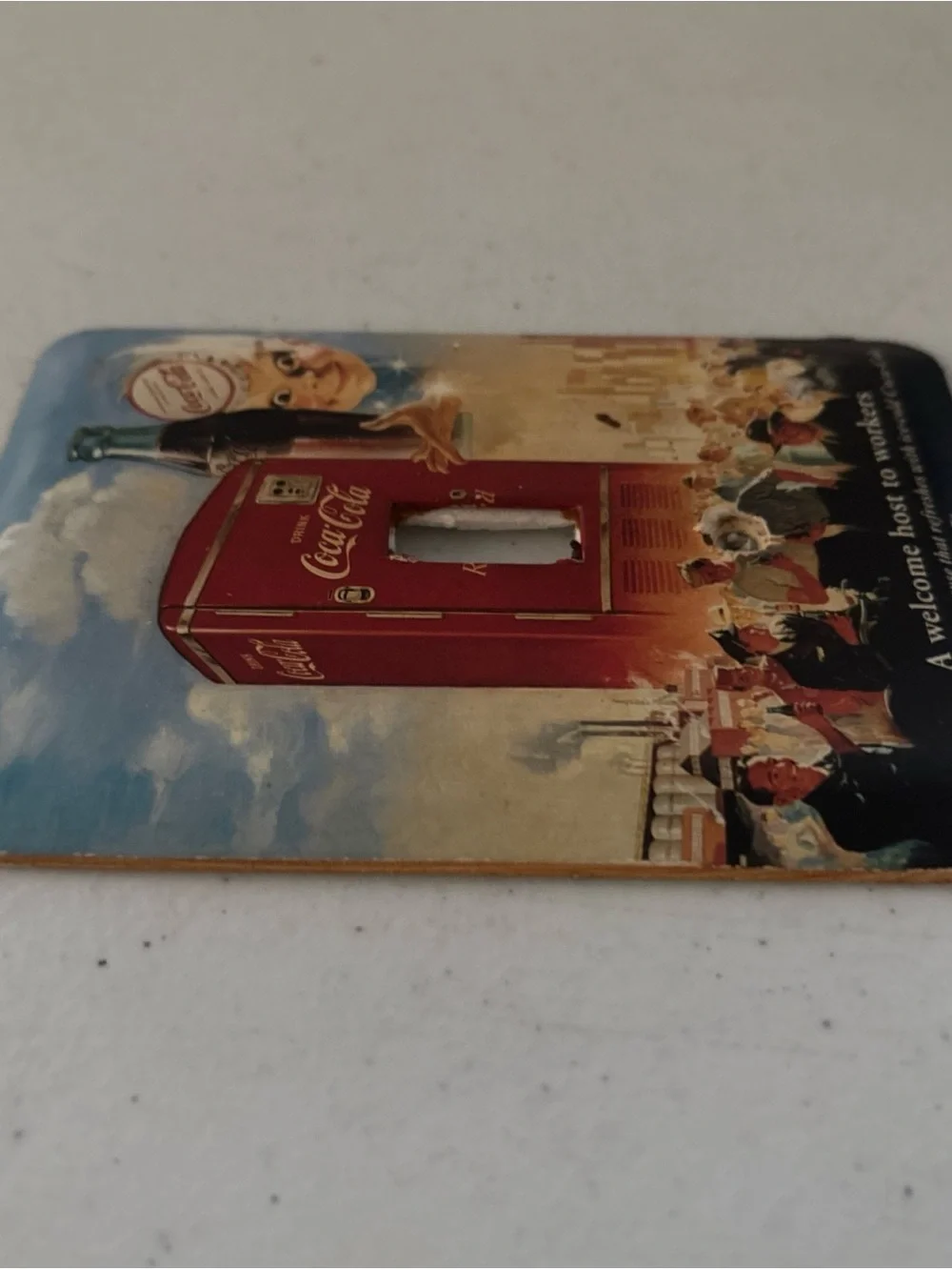 Coca Cola Red & Blue Retro Vending Machine Switch Plate